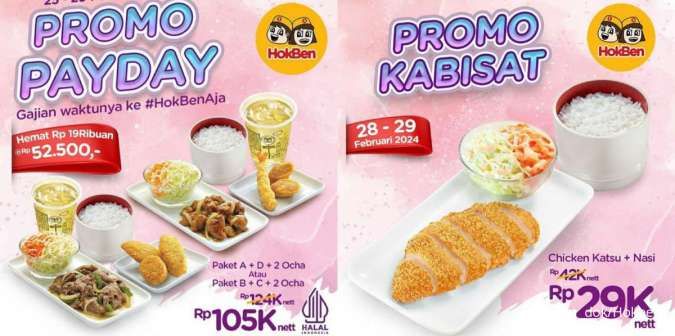 Promo Kabisat Hokben 29 Februari 2024, Chicken Katsu-Nasi Hemat Rp 29.000