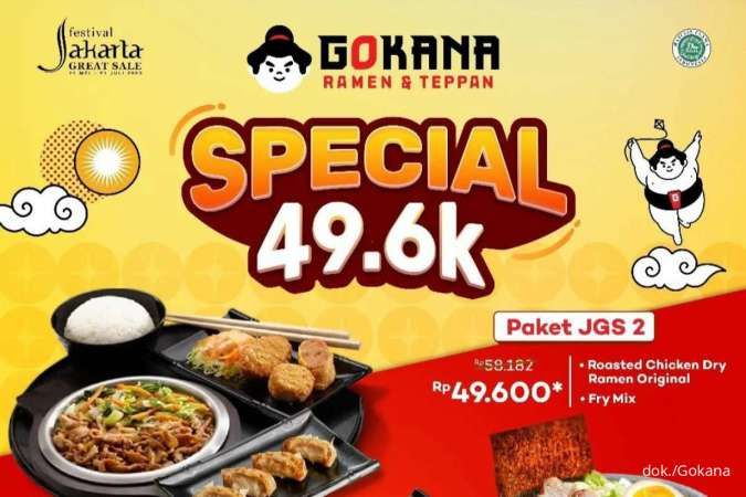 Promo Gokana x Jakarta Great Sale Edisi Juni-Juli 2023, Semua Paket Serba Rp 49.600