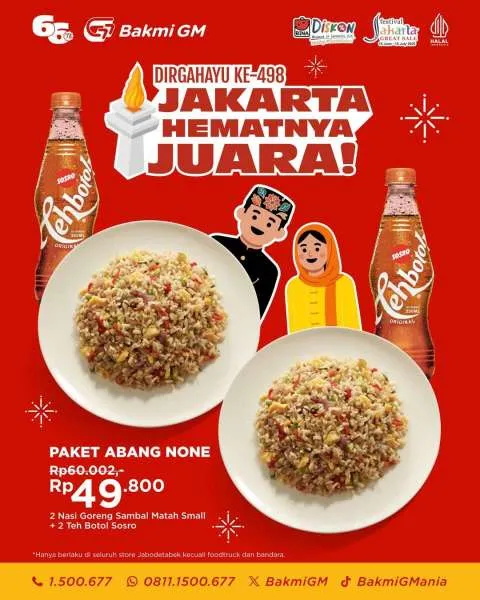 Promo Bakmi GM HUT Jakarta ke-498 Paket Abang & None