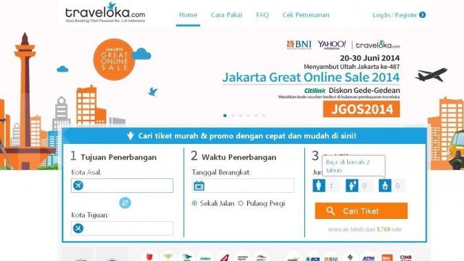 Ultah Jakarta, Traveloka beri diskon tiket pesawat