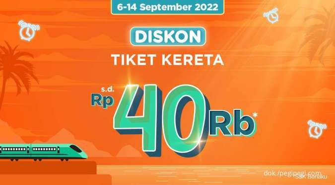 Promo PegiPegi Time 9.9 s.d 14 Sept 2022, Nikmati Diskon Tiket Kereta hingga Rp40.000
