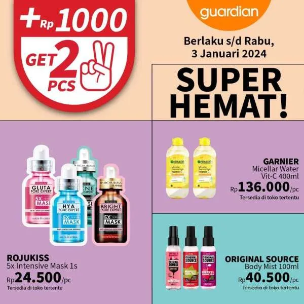 Promo Guardian Super Hemat Periode 21 Desember 2023-3 Januari 2024
