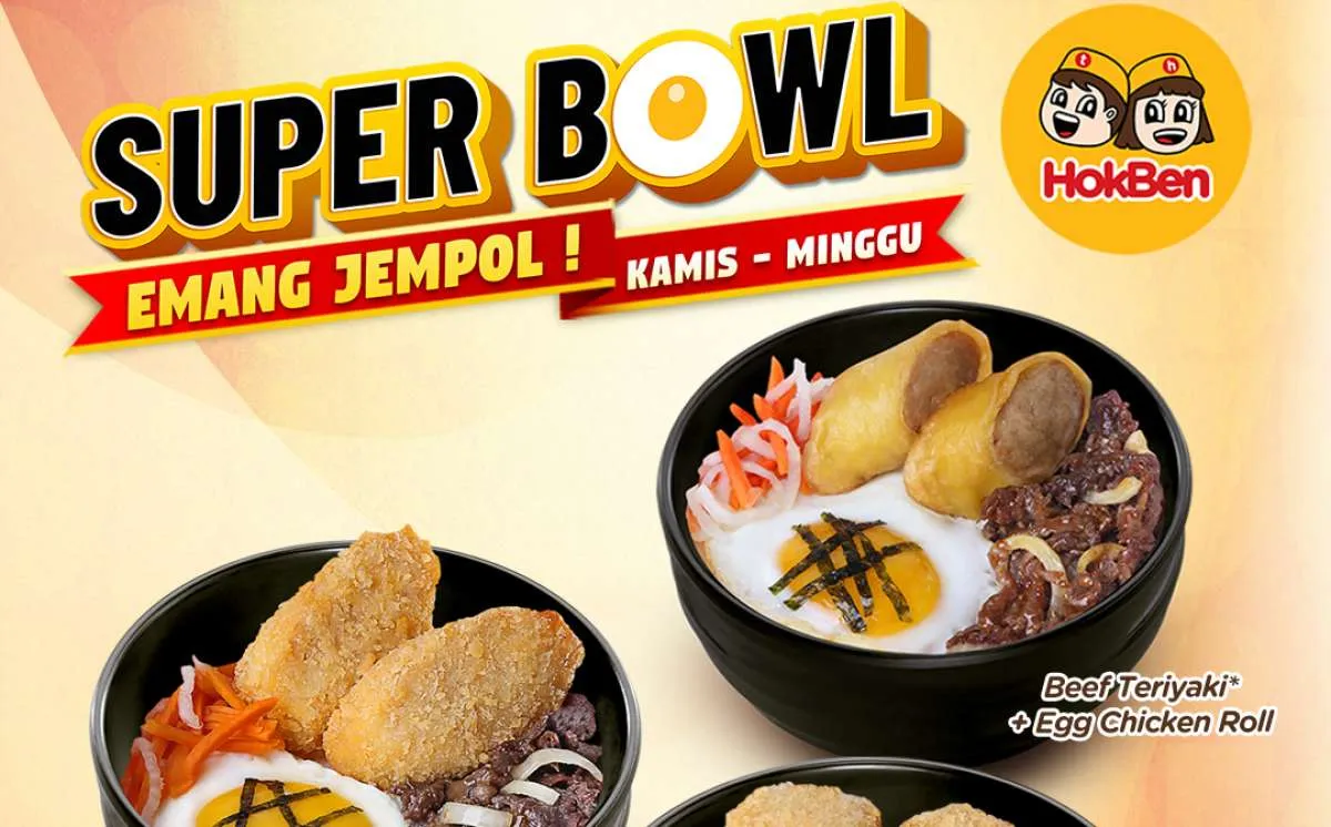 Promo HokBen Super Bowl Kamis-Minggu, Beef atau Chicken Mulai Rp 30.000-an Saja
