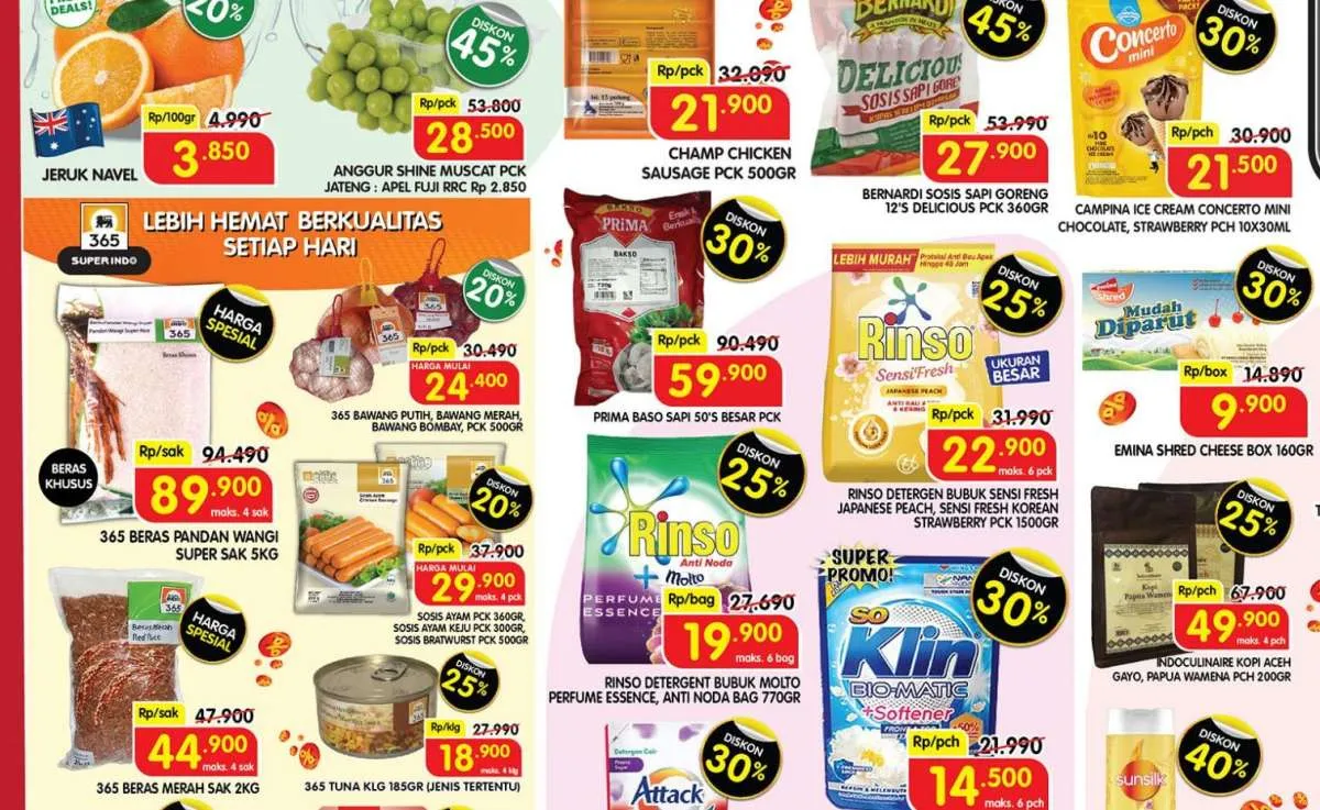 Promo Superindo Weekday Oktober 2024, Anggur Shine Muscat Diskon 45% Sampai Besok