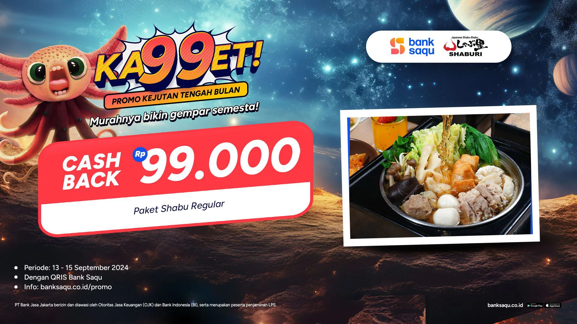 Promo Shaburi x Bank Saqu Rp 99.000 Ka99et