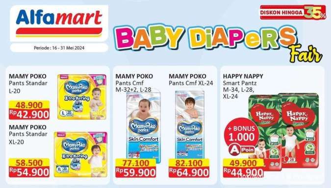 Promo Alfamart Terbaru 16-31 Mei 2024, Beli Susu hingga Popok Bayi Diskon Sampai 35%