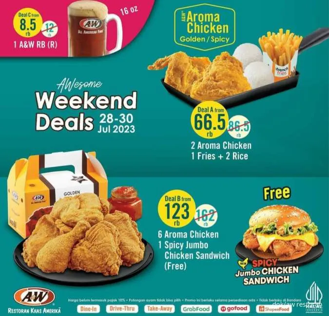 Promo Payday AW Restoran paket Weekend Deals