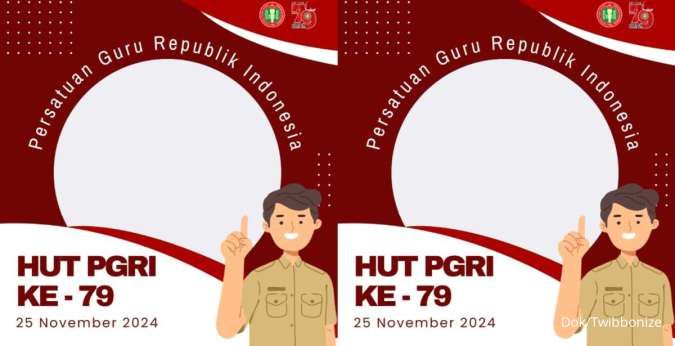 30 Twibbon HUT PGRI ke 79 Tahun yang Diperingati 25 November