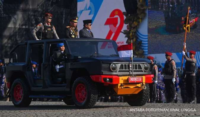 Presiden Prabowo Hadiri HUT ke-79 Bhayangkara, Naik Maung MV3 Garuda Limousine