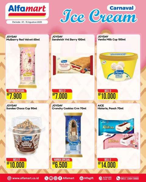 Promo Es Krim di Alfamart 1-15 Agustus 2025