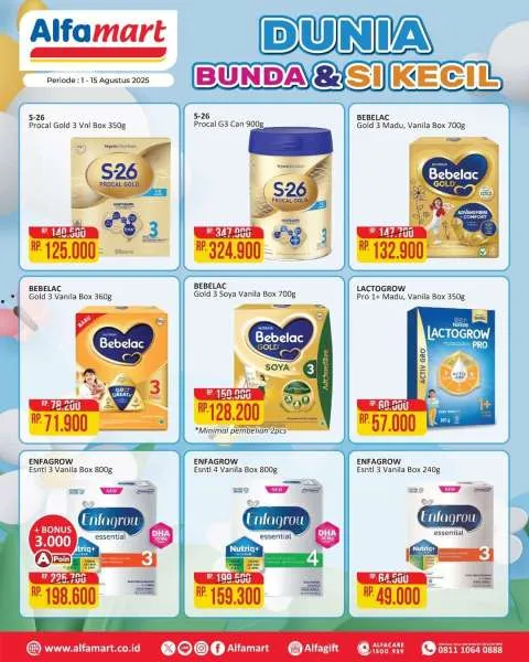 Promo Alfamart Dunia Bunda & Si Kecil Periode 1-15 Agustus 2025