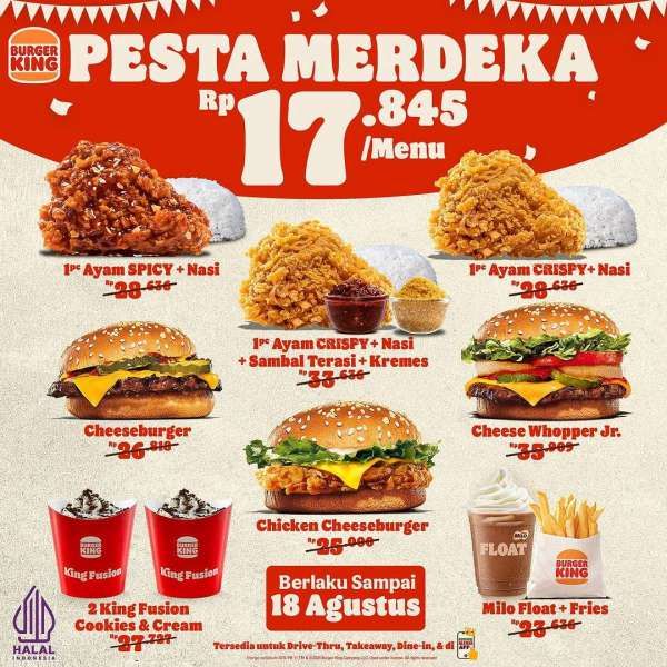 Promo Burger King Spesial Kemerdekaan Agustus 2024