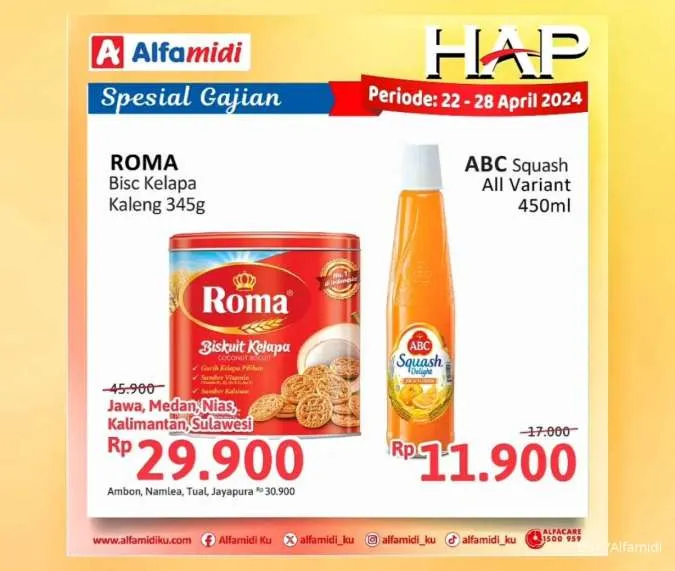 Promo Alfamidi Hemat Satu Pekan Spesial Gajian Periode 22-28 April 2024