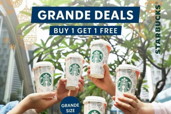 Promo Starbucks Weekend 8-10 April 2022, Hadir Buy 1 Get 1 Free Paket Grande Deals