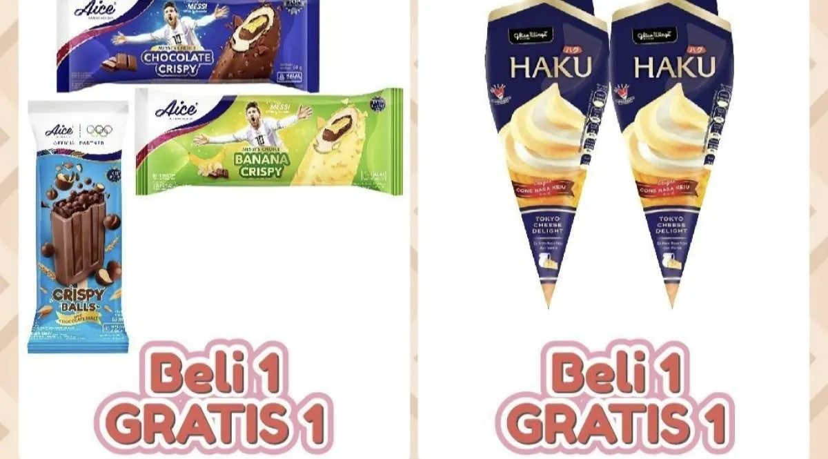 Promo 11.11 Alfamart, Beli 1 Gratis 1 Es Krim Haku dan Aice Hanya 11 November 2024