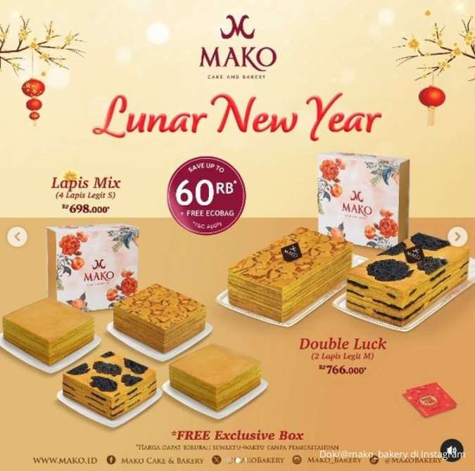 Promo Mako Bakery Spesial Tahun Baru Imlek 2025