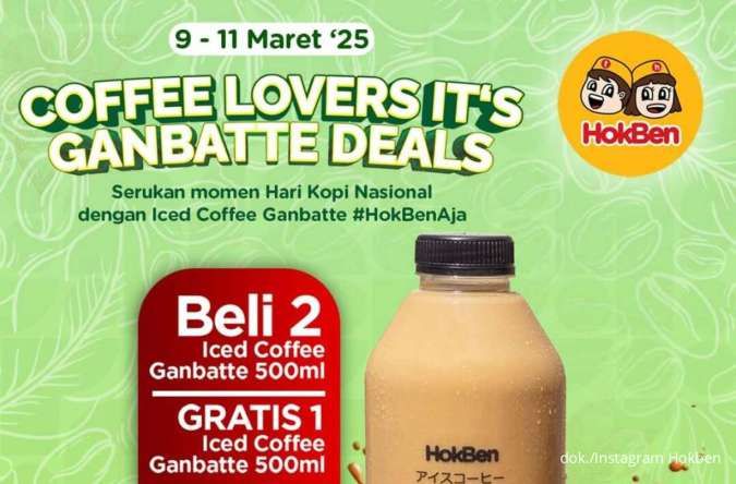 Promo HokBen Hari Kopi Nasional, Beli 2 Gratis 1 Berakhir Hari Ini 11 Maret 2025