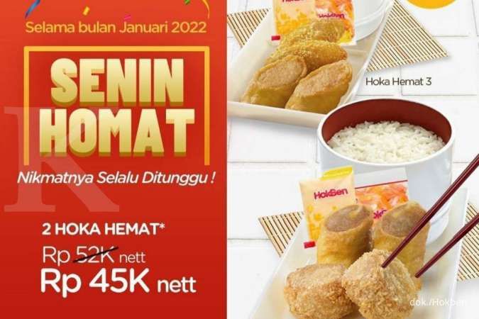 Promo Hokben, Dapat 2 Paket Hoka Hemat di Senin Homat Rp 45.000