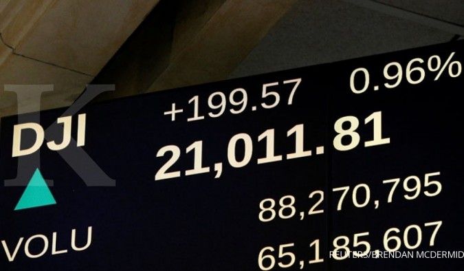 Rekor anyar Dow Jones: 21.115,55 