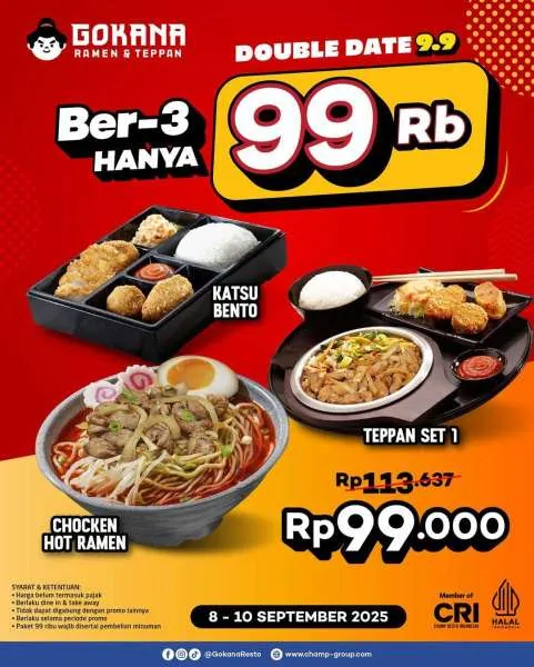 Promo Gokana 9.9 Paket Bertiga