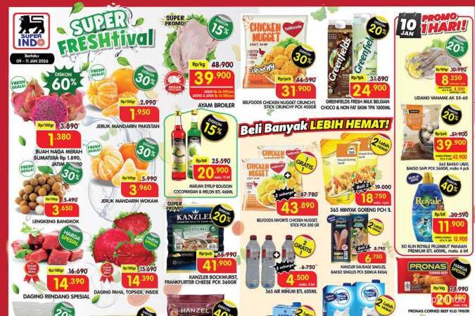 Promo JSM Superindo 9-11 Januari 2026, Belanja Hemat Diskon Sampai 60%