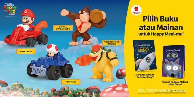 Promo McD Terbaru Februari 2023, Paket Happy Meal The Super Mario Bros Rp 43.000