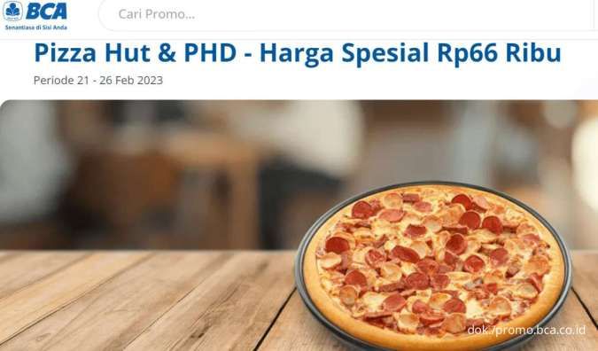 Promo HUT BCA 66 Tahun di Pizza Hut, Seloyang Pizza Hemat Jadi Rp 66.000