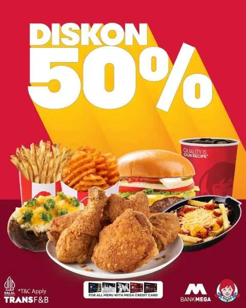 Promo Wendys Diskon 50%