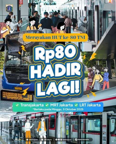 Promo Transportasi Publik Spesial HUT TNI 2025