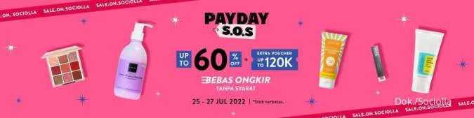 Promo Sociolla Payday S.O.S Periode 25-27 Juli 2022