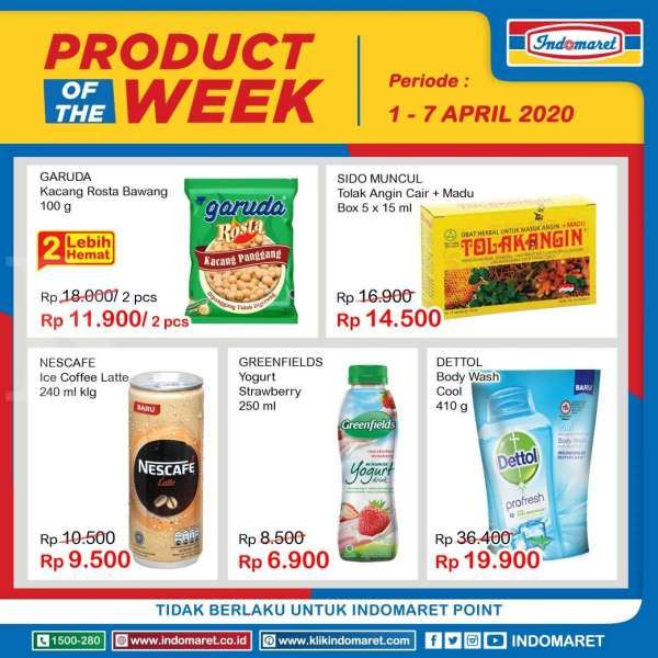 Promo Indomaret Product of The Week 1-7 April 2020