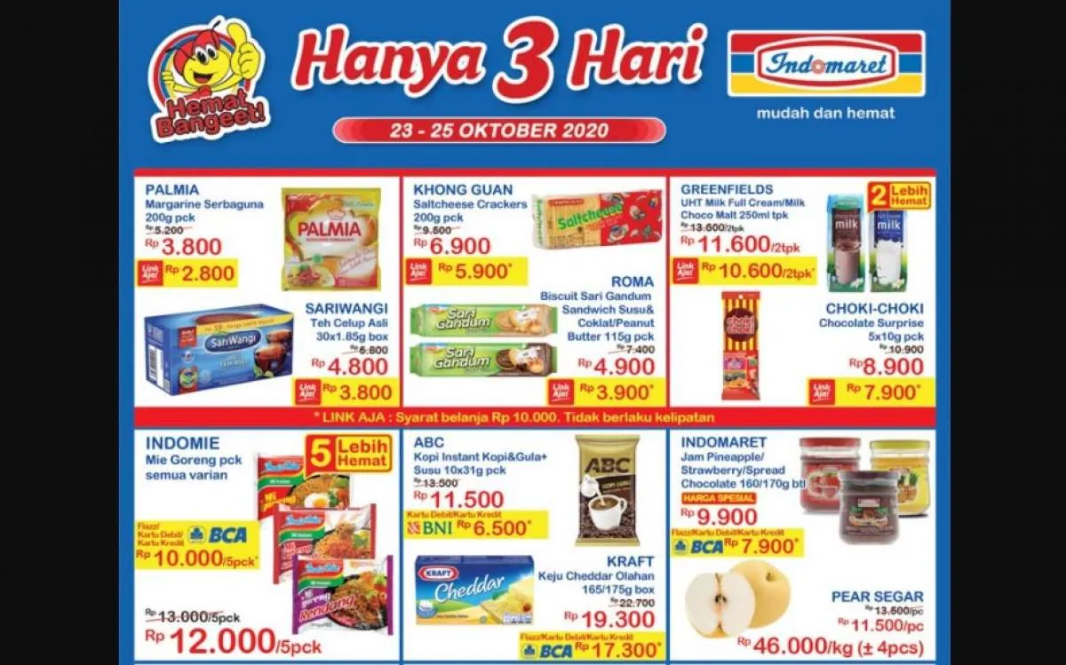 Promo JSM Indomaret Hanya 3 Hari 23-25 Oktober 2020, diskonan lagi!