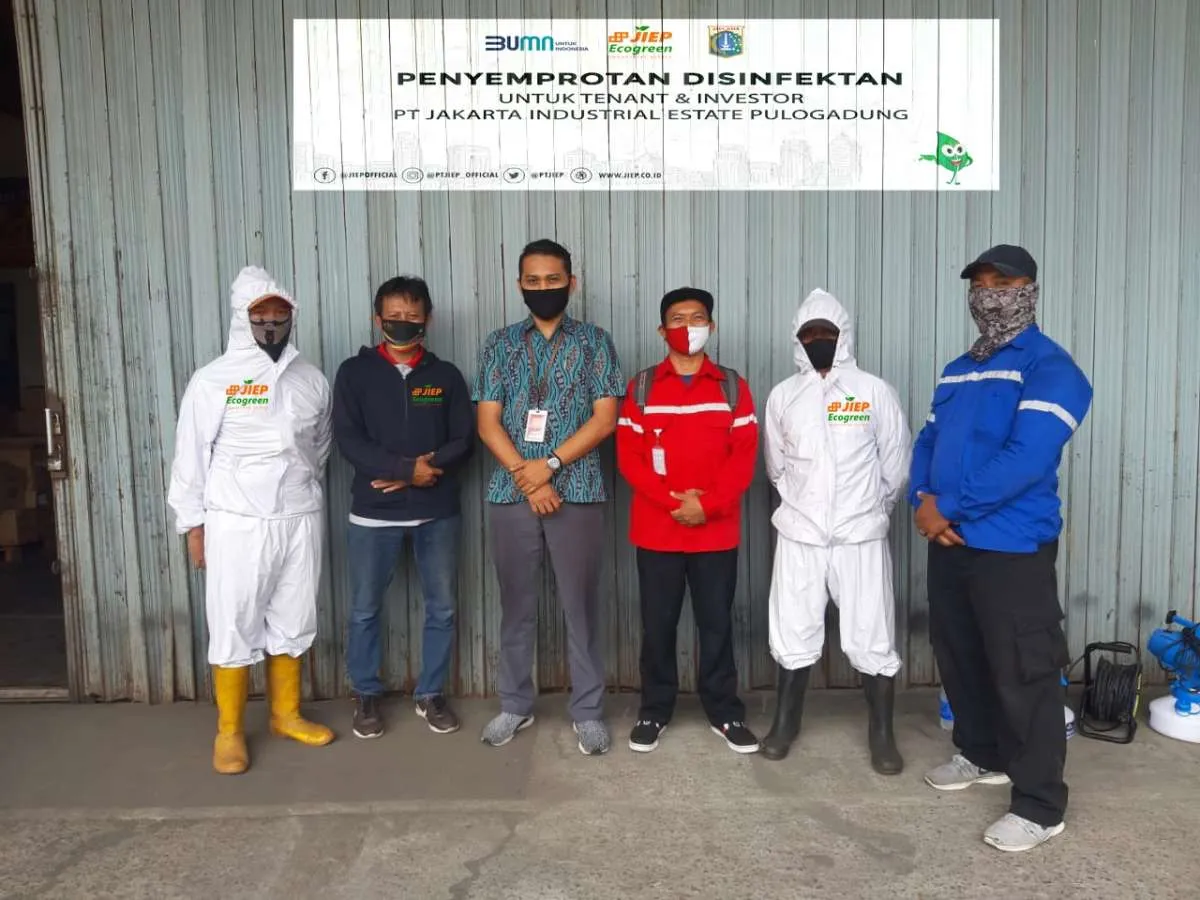 Cegah Covid-19, PT JIEP lakukan penyemprotan disinfektan ke tenan dan investor 