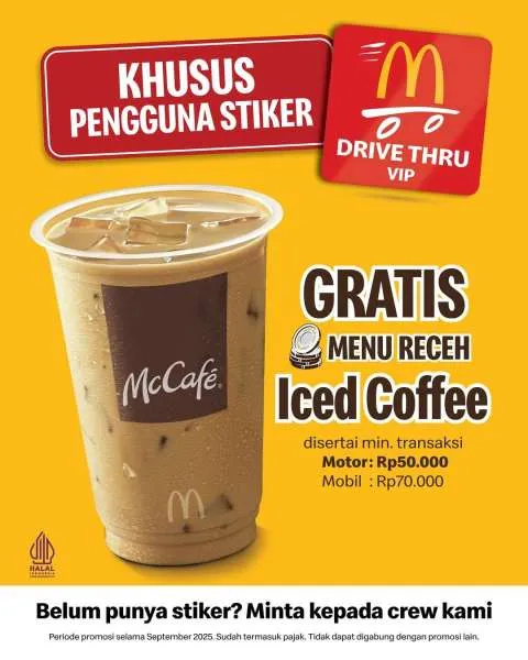 Promo McD Drive Thru Gratis Iced Coffee