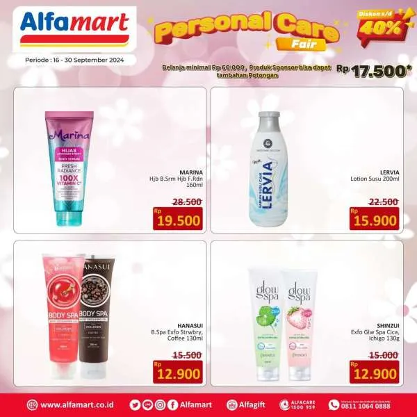 Promo Alfamart Personal Care Fair Diskon s/d 40% Periode 16-30 September 2024