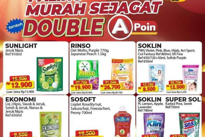 Promo Deterjen dan Sabun Mandi Alfamart 23 Januari 2025, Rinso & So Soft Paling Murah