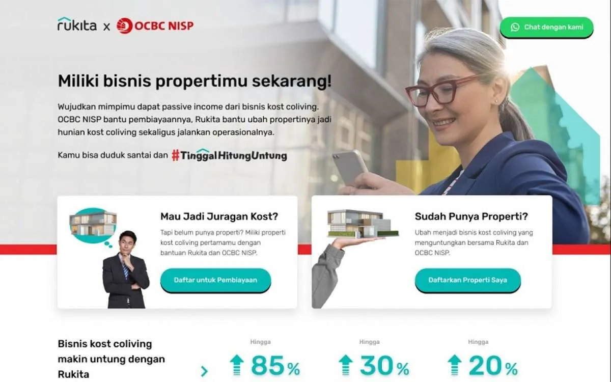 Rukita & Bank OCBC NISP Sediakan Rp 724 miliar bagi Investor Miliki Coliving Rukita