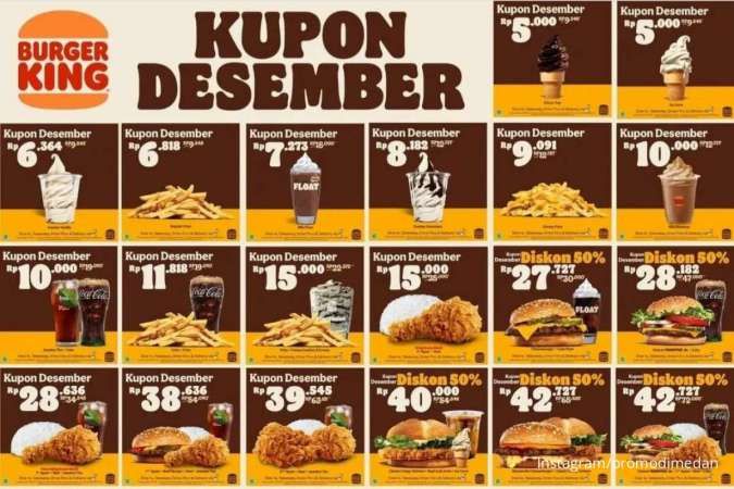 Promo Burger King Kupon Desember Diskon 50% Berlaku hingga 31 Desember 2022