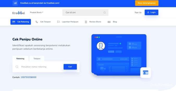 Cek rekening penipu di Kredibel