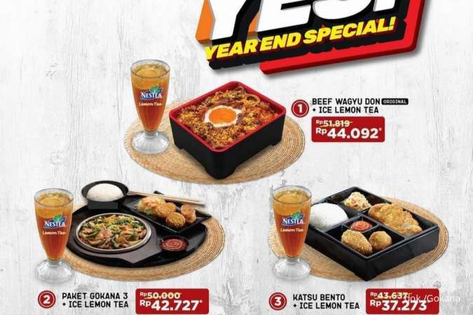 Year End Special Gokana Desember 2021, Hadir 3 Menu Lengkap Mulai Rp 37.000-an