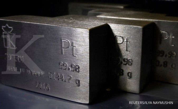 Perang dagang membuat harga platinum melorot