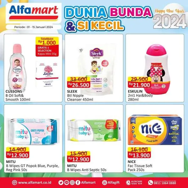 Promo Alfamart Dunia Bunda & Si Kecil Periode 1-15 Januari 2024