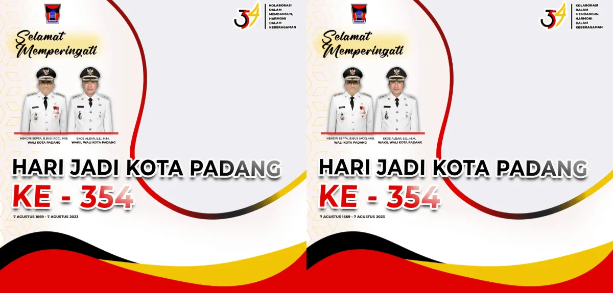 Twibbon Hari Jadi Kota Padang ke-354 Tahun yang Diperingati 7 Agustus 2023