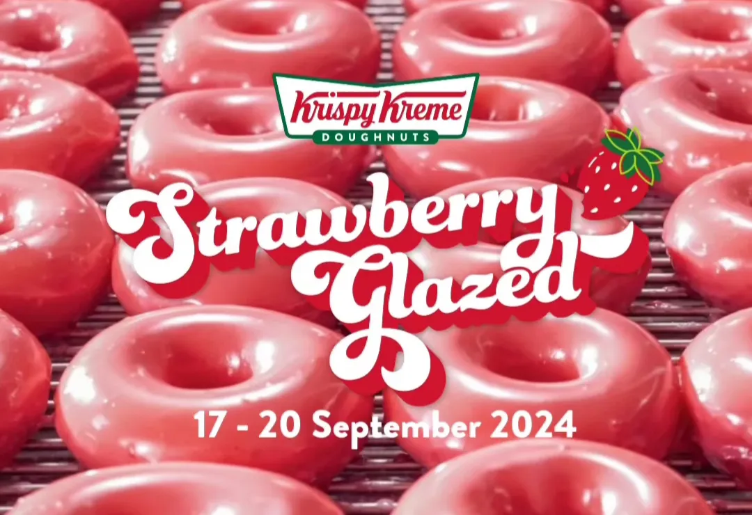 menu baru krispy kreme: strawberry glazed