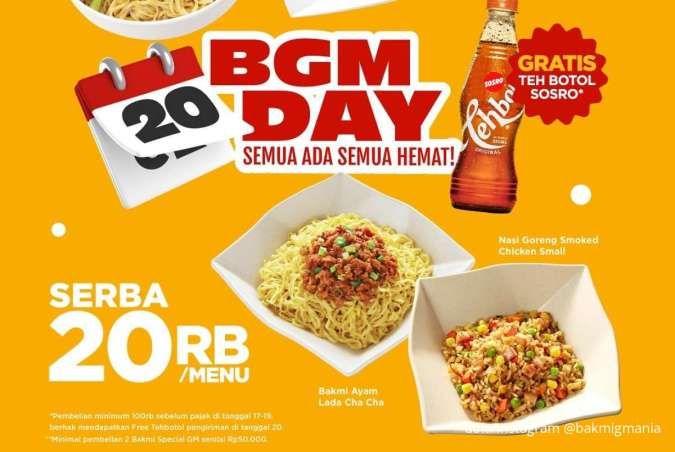 Promo Bakmi GM BGM Day 17-19 Juni 2025, Nikmati Bakmi Spesial Mulai Rp 20.000-an