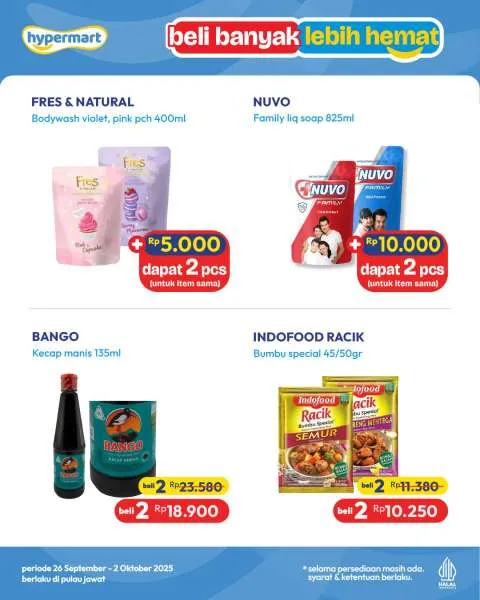 Promo Hypermart Beli Banyak Lebih Hemat Periode 26 September-2 Oktober 2025