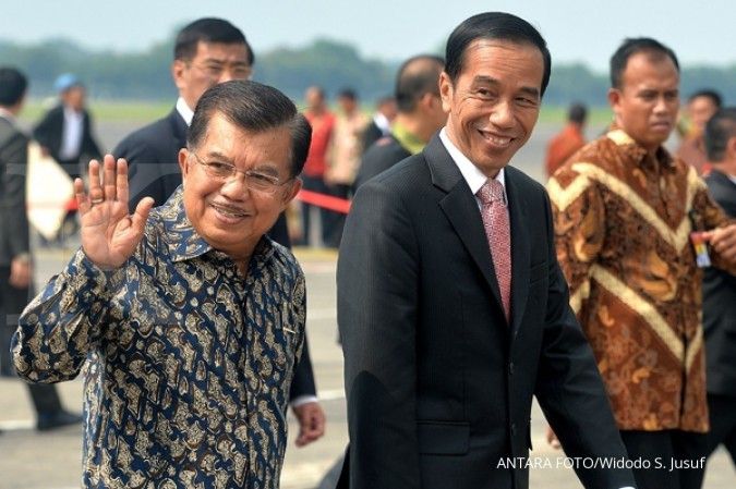 Jokowi bagi sembako di Prambanan