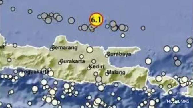 BMKG : Gempa Magnitudo 6,1 Mengguncang Tuban Jawa Timur Menjelang Salat Jumat