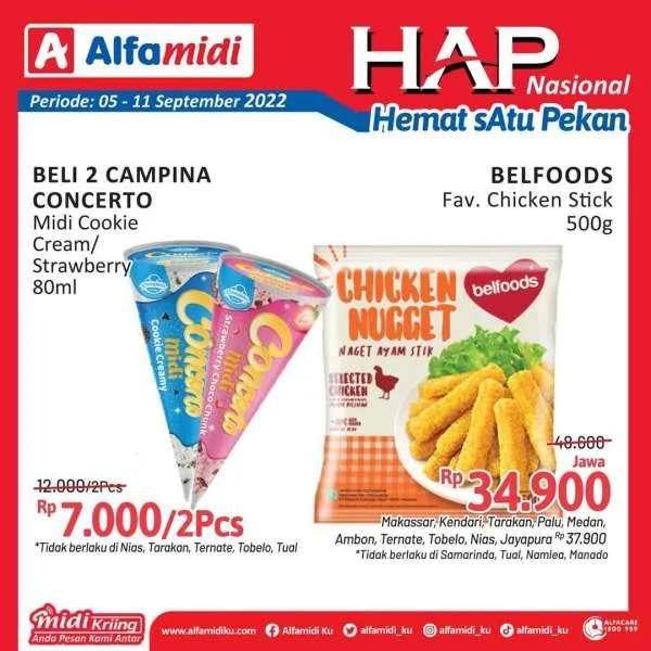 Promo Alfamidi Hemat Satu Pekan Periode 5-11September 2022