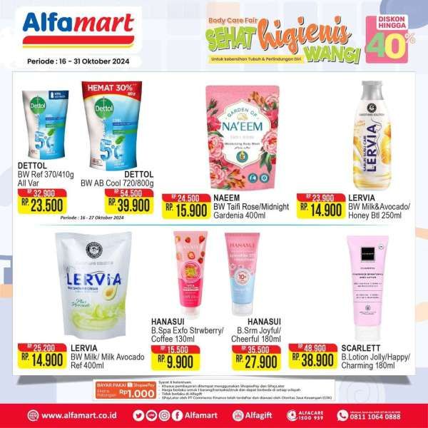 Promo Alfamart 16-31 Oktober 2024 Body Care Fair 